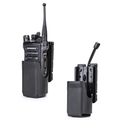 Zeadio Tactical Radio Holster for Motorola APX 6000 / APX 8000 - Hard Shell Radio Holder with Elastic Cord Retention, 180° Adjustable Backplate, MOLLE Compatible Radio Pouch for Law Enforcement, Security & Tactical Use etc