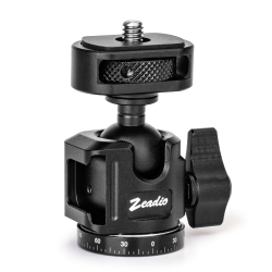 Zeadio Ball Head Mount with 1/4" & 3/8" Thread - 360° Panoramic Heavy Duty Metal Camera Mount Tripod Head for DSLR, Gimbal, Action Cam