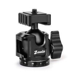 Zeadio Professional Ball Head Mount, with 1/4" Screw and 3/8" Thread , 360° Panoramic Camera Mount and Tripod Head