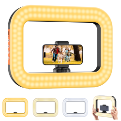 Zeadio Handheld Selfie Ring Light, Selfie Light Grip with Phone Holder, 2500K-8500K Dimmable Camera Video Light, CRI>95 Portable Fill Light for Vlogging, TikTok, Makeup, Live Streaming, Photography etc