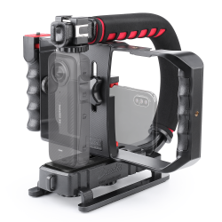 Zeadio Camera Smartphone Stabilizer, Portable Handheld Video Rig Kits, with RGB Video Light and Video Microphone