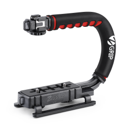 Zeadio Video Action Stabilizing Handheld Stabilizer Handle Grip with Cold Shoe Mount for all  DSLR Camera Camcorder