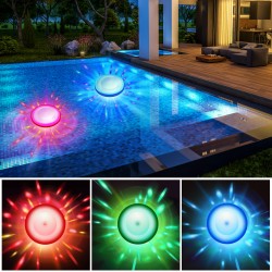 ​​Zeadio LED Pool Atmosphere Lights,6 Lighting Modes, Submersible & Waterproof, for Pools, Spa & Party etc, Pack of 2