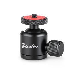 Zeadio Tripod Mini Ball Head, with 1/4" 3/8" Screw Ball Head Tripod Mount for Cameras DSLR Monopod Slider Tripod etc