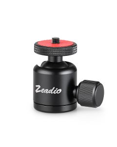 Zeadio Tripod Mini Ball Head, with 1/4" 3/8" Screw Ball Head Tripod Mount for Cameras, DSLR, Monopod, Slider, Tripod etc 